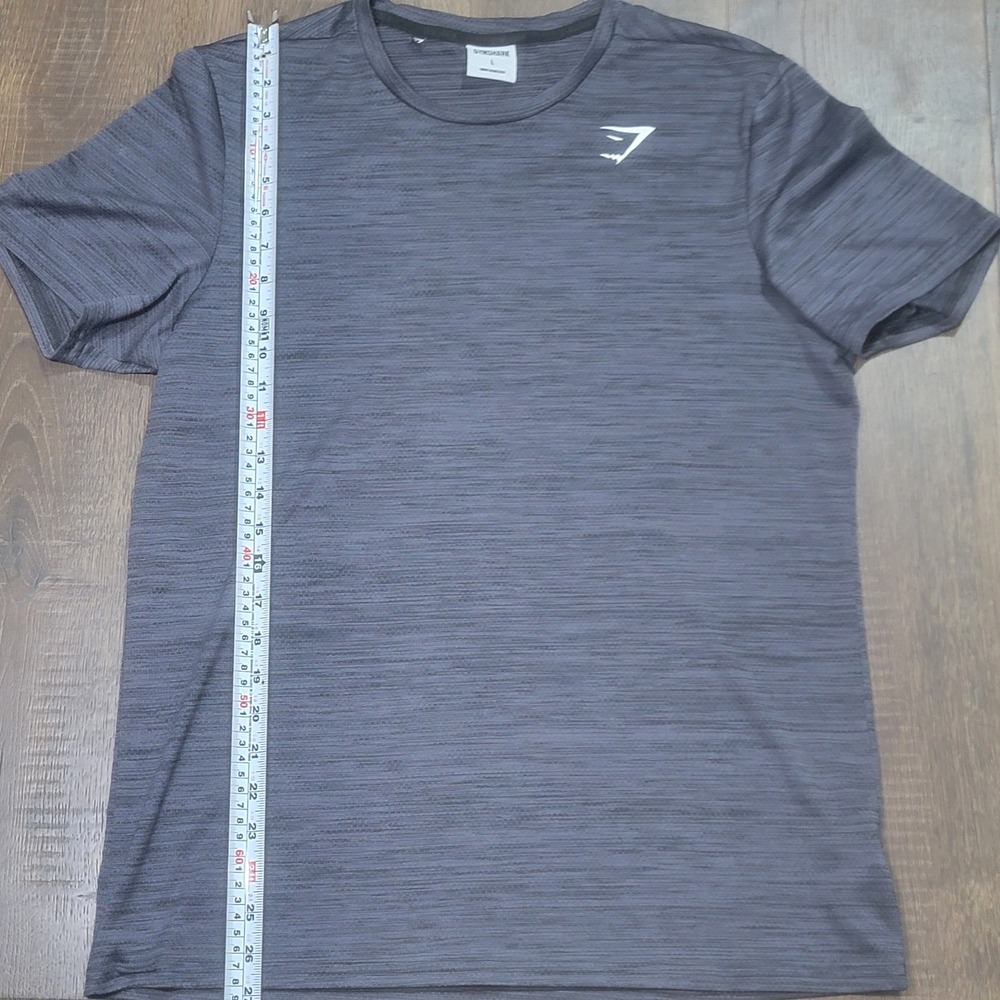 Gymshark Arrival T-Shirt Mens Large Charcoal Grey Marl Slim Fit A2A1I Activewear